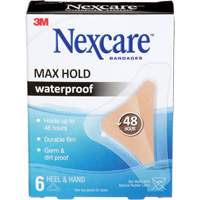 Pansements imperm&eacute;ables &agrave; tenue maximale Nexcare, Main/Talon, 3-1/2", Plastique, St&eacute;rile TGS INDUSTRIEL