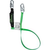 Energy-Absorbing Lanyard, 6', Locking Snap Hook Center, Locking Snap Hook Leg Ends, Polyester TGS INDUSTRIEL
