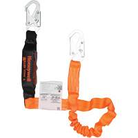 Titan Energy-Absorbing Lanyard, 6', Locking Snap Hook Center, Locking Snap Hook Leg Ends, Polyester TGS INDUSTRIEL