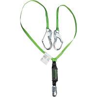 Miller&reg; HP Shock-Absorbing Lanyard, 6', Locking Rebar Hook Center, Locking Snap Hook Leg Ends, Polyester TGS INDUSTRIEL