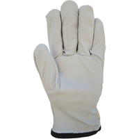 Gants de conducteur &agrave; dos en coton, Grand, Paume en Cuir fleur de ch&egrave;vre TGS INDUSTRIEL