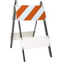 Barricade prismatique, Repliable, 24" lo x 45" h, Orange/Blanc TGS INDUSTRIEL