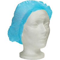 Bonnet bouffant pliss&eacute; Ronco Care, Polypropyl&egrave;ne, 24", Bleu TGS INDUSTRIEL