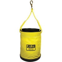 Vinyl Coated Collapsible Bucket, 11" L x 11" W x 16" H, Nylon, Black/Yellow TGS INDUSTRIEL