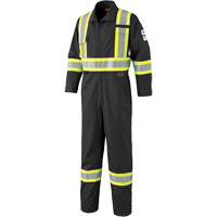 7702BK FR-Tech&reg; 88/12 FR Arc Rated Coveralls, Size 36, Black, 9.7 cal/cm² TGS INDUSTRIEL