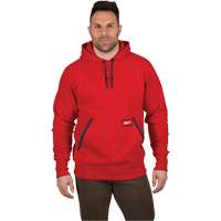Heavy-Duty Pullover Hoodie, Men's, Small, Red TGS INDUSTRIEL