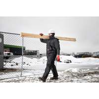 GridIron Regular Length Zip-To-Thigh Bib Overall, Men's, Large, Black TGS INDUSTRIEL