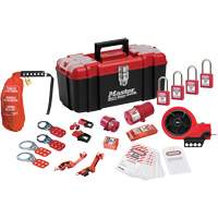 Trousse de cadenassage avec cadenas en thermoplastique de qualit&eacute; sup&eacute;rieure Zenex, Ensemble &eacute;lectrique, 21 composants compris TGS INDUSTRIEL