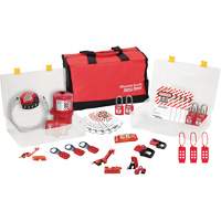 Trousse de cadenassage avec cadenas en thermoplastique de qualit&eacute; sup&eacute;rieure Zenex, Ensemble &eacute;lectrique, 27 composants compris TGS INDUSTRIEL