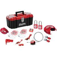Trousse de cadenassage avec serrures en thermoplastique Zenex, Ensemble &eacute;lectrique/Vanne, 19 composants compris TGS INDUSTRIEL