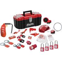 Trousse de cadenassage avec cadenas en thermoplastique de qualit&eacute; sup&eacute;rieure Zenex, Ensemble &eacute;lectrique/Vanne, 27 composants compris TGS INDUSTRIEL
