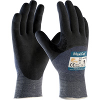 Gants r&eacute;sistants aux coupures en tricot sans couture ATG MaxiCut Ultra, Taille Grand, Calibre 15, Rev&ecirc;tement Nitrile, Enveloppe en Fil technique, ASTM ANSI niveau A3/EN 388 niveau 5/EN 388 niveau C TGS INDUSTRIEL