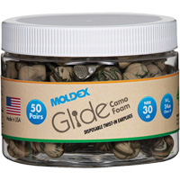 Glide&reg; Camo Foam Earplugs, Bulk - Canister TGS INDUSTRIEL