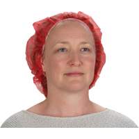 Bonnets bouffants, Polypropyl&egrave;ne, 21", Rouge TGS INDUSTRIEL