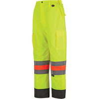 6041 Quebec Winter Traffic Control Pants, Polyester, X-Small, High Visibility Lime-Yellow TGS INDUSTRIEL