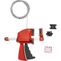 Red Clamping Cable Lockout, 8' Length TGS INDUSTRIEL
