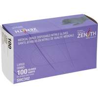 Medical Grade Disposable Gloves, Large, Nitrile, 6-mil, Powder-Free, Black, Class 2 TGS INDUSTRIEL