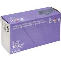 Medical Grade Disposable Gloves, 2X-Large, Nitrile, 6-mil, Powder-Free, Black, Class 2 TGS INDUSTRIEL