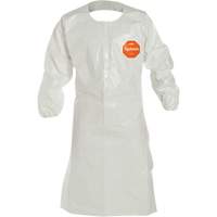 Tablier &agrave; manches jetables, Tychem 4000, Blanc, 44" lo TGS INDUSTRIEL