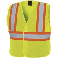 598P Tear-Away Mesh Safety Vest, High Visibility Lime-Yellow, Medium/Small, Polyester TGS INDUSTRIEL