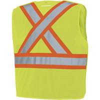 598P Tear-Away Mesh Safety Vest, High Visibility Lime-Yellow, Medium/Small, Polyester TGS INDUSTRIEL