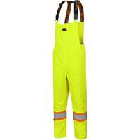 5054 The Rock 300D Insulated Bib Pants, Polyester, Small, High Visibility Lime-Yellow TGS INDUSTRIEL
