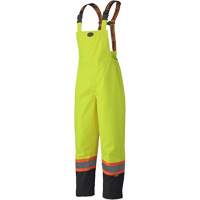 5405 300D Trilobal Ripstop Waterproof Bib Pants, Polyester, X-Small, High Visibility Lime-Yellow TGS INDUSTRIEL