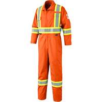 7702T Combinaison FR-Tech contre les arcs, Taille 40 (grand taille), Orange haute visibilit&eacute;, 10 cal/cm² TGS INDUSTRIEL