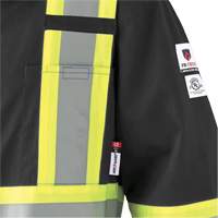 7702BKT Combinaison FR-Tech contre les arcs, Taille 40 (grand taille), Noir, 10 cal/cm² TGS INDUSTRIEL
