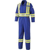 7706 Combinaison ignifuge FR-Tech avec fermetures &agrave; glissi&egrave;re aux jambes, Taille 36, Bleu royal, 9,7 cal/cm² TGS INDUSTRIEL
