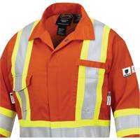 7702W Combinaison FR-Tech ignifuge/contre les arcs pour femme, Taille T-petit, Orange haute visibilit&eacute;, 10 cal/cm² TGS INDUSTRIEL