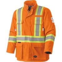 5533 Manteau de s&eacute;curit&eacute; ignifuge, Petit, Orange haute visibilit&eacute;, 58 cal/cm² TGS INDUSTRIEL