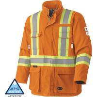 5533 Manteau de s&eacute;curit&eacute; ignifuge, Petit, Orange haute visibilit&eacute;, 58 cal/cm² TGS INDUSTRIEL