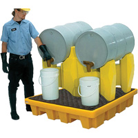Ultra-Drum Rack 2-Drum Containment System without Drain, 53" L x 53" W x 44.8" H, 1500 US gal. Capacity TGS INDUSTRIEL