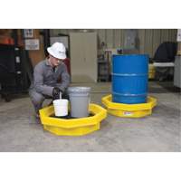 Ultra-Drum Tray avec grille, 32" lo x 32" la x 8,1" h, Cap. de d&eacute;versement 21,1 gal. US TGS INDUSTRIEL