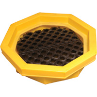 Ultra-Drum Tray avec grille, 32" lo x 32" la x 8,1" h, Cap. de d&eacute;versement 21,1 gal. US TGS INDUSTRIEL