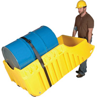 Chariot pour baril, 26,5'' lo x 26,5'' la x 5'' h, Cap. de d&eacute;versement 800 gal. US TGS INDUSTRIEL