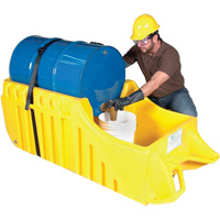 Chariot pour baril, 26,5'' lo x 26,5'' la x 5'' h, Cap. de d&eacute;versement 800 gal. US TGS INDUSTRIEL