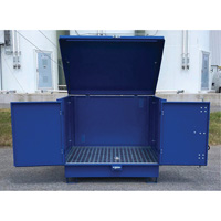 Palette de d&eacute;versement en acier avec couvercle rigide S-4 Ultra, 61" lo x 54,4" la x 52" h, Capacit&eacute; de charge 4700 lb TGS INDUSTRIEL