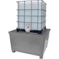 Ultra-IBC Spill Pallet en acier, Capacit&eacute; de d&eacute;versement 370 gal. US, 57,6" x 34,7" x 56,9" TGS INDUSTRIEL