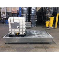 Ultra-Twin IBC Spill Pallet en acier, Capacit&eacute; de d&eacute;versement 370 gal. US, 103,8" x 26,8" x 51,1" TGS INDUSTRIEL