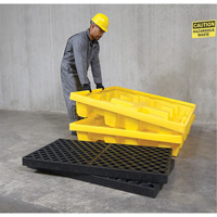 4-Drum Nestable Ultra-Spill Pallet&reg;, 66 US gal. Spill Capacity, 51" x 51" x 10" TGS INDUSTRIEL