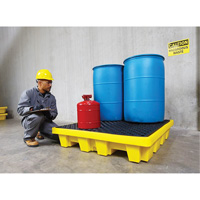 4-Drum Nestable Ultra-Spill Pallet&reg;, 66 US gal. Spill Capacity, 51" x 51" x 10" TGS INDUSTRIEL