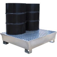 Ultra-Spill Pallet en acier, 2 barils, Capacit&eacute; de d&eacute;versement 68 gal. US, 47,2" x 31,4" x 17,4" TGS INDUSTRIEL