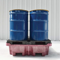 4-Drum Ultra-Spill King&reg; Drum Spill Pallet, 85 US gal. Spill Capacity, 51" x 51" x 17.5" TGS INDUSTRIEL
