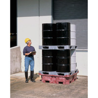 4-Drum Ultra-Spill King&reg; Flat Deck Spill Pallet, 85 US gal. Spill Capacity, 51" x 51" x 17.5" TGS INDUSTRIEL
