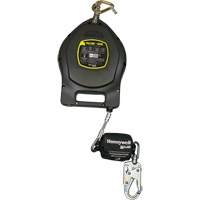 Cordage de s&eacute;curit&eacute; autor&eacute;tractable Falcon + Edge, 50', Acier galvanis&eacute;, Pivotant TGS INDUSTRIEL