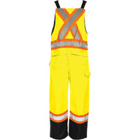 TO1 Winter Traffic Overalls, Polyester, Small, Black/High Visibility Lime-Yellow TGS INDUSTRIEL