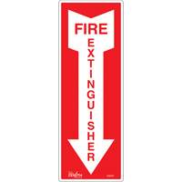 Enseigne Fire Extinguisher, 5" x 14", Vinyle, Anglais avec pictogramme TGS INDUSTRIEL