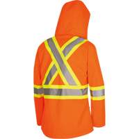 5626W The Rock Women's 300D  Quilted Safety Parka, Polyester/Polyurethane, High Visibility Orange, X-Small TGS INDUSTRIEL
